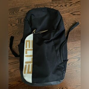 Nike elite backpack - black gold white
